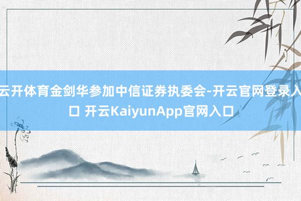 云开体育金剑华参加中信证券执委会-开云官网登录入口 开云KaiyunApp官网入口