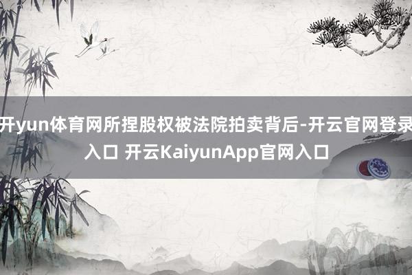 开yun体育网所捏股权被法院拍卖背后-开云官网登录入口 开云KaiyunApp官网入口