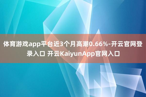 体育游戏app平台近3个月高潮0.66%-开云官网登录入口 开云KaiyunApp官网入口