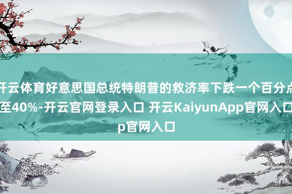 开云体育好意思国总统特朗普的救济率下跌一个百分点至40%-开云官网登录入口 开云KaiyunApp官网入口