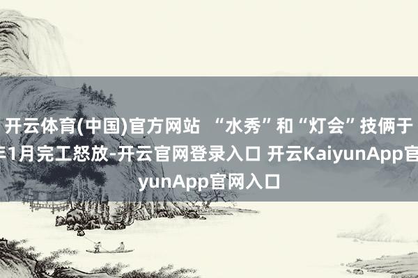 开云体育(中国)官方网站  “水秀”和“灯会”技俩于2018年1月完工怒放-开云官网登录入口 开云KaiyunApp官网入口