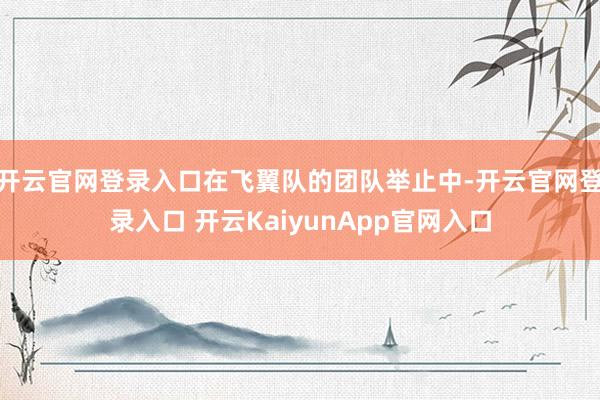 开云官网登录入口在飞翼队的团队举止中-开云官网登录入口 开云KaiyunApp官网入口